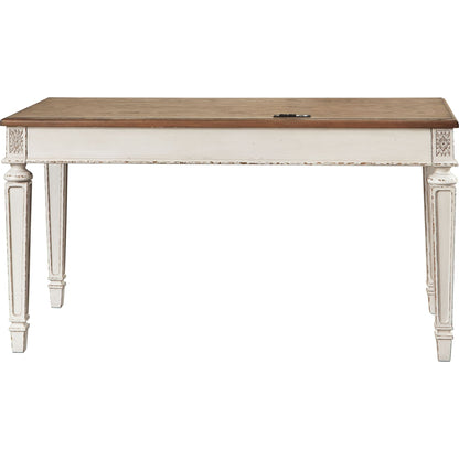 Realyn Desk - White/Brown