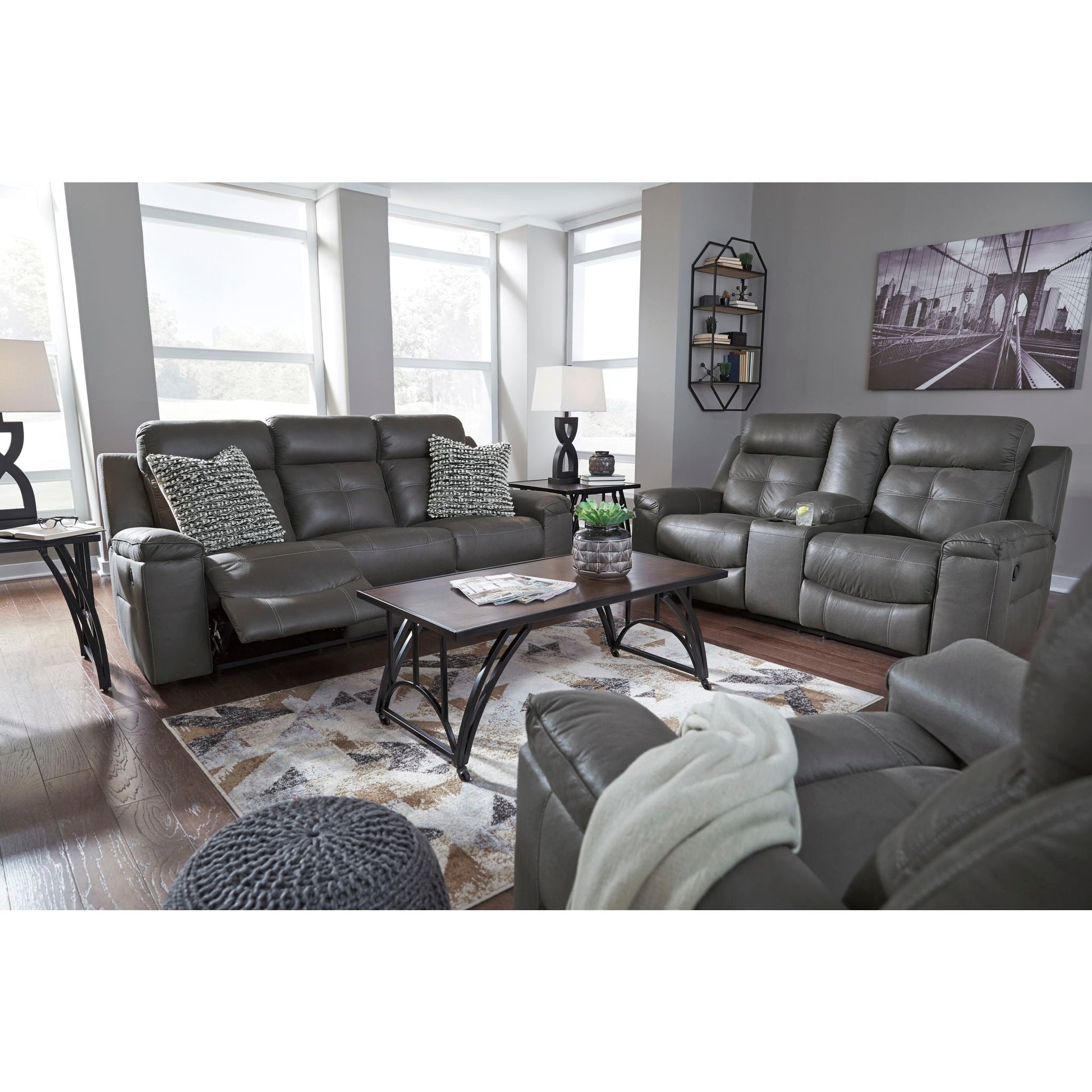 Jesolo Reclining Sofa - Dark Gray