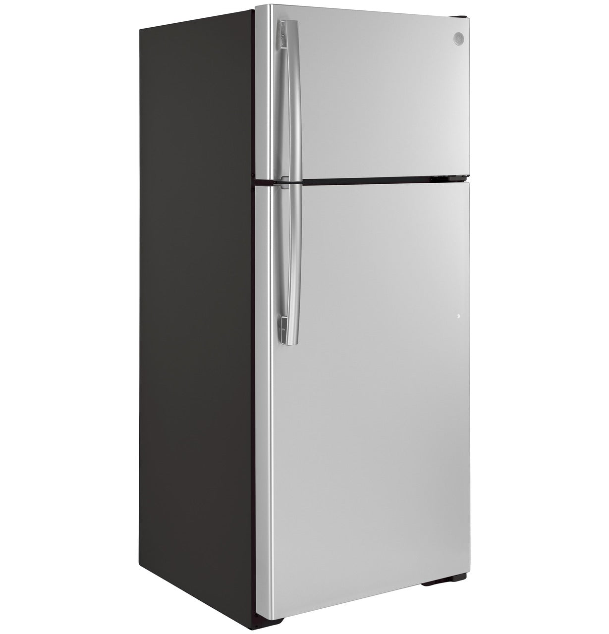 GE® ENERGY STAR® 17.5 Cu. Ft. Top-Freezer Refrigerator Stainless Steel - GTE18GSNRSS