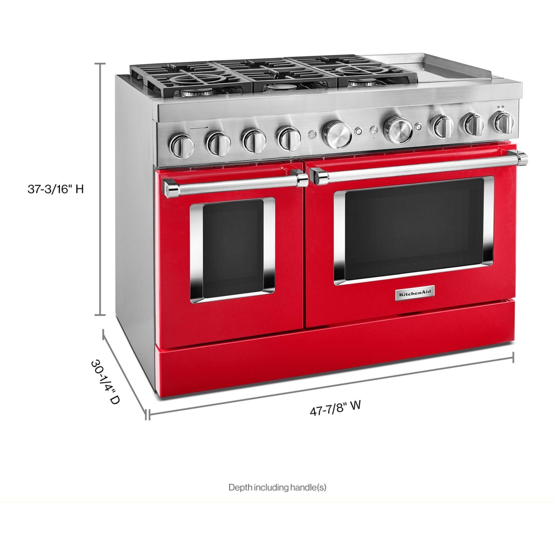 KitchenAid Dual Fuel Range (KFDC558JPA) - Passion Red