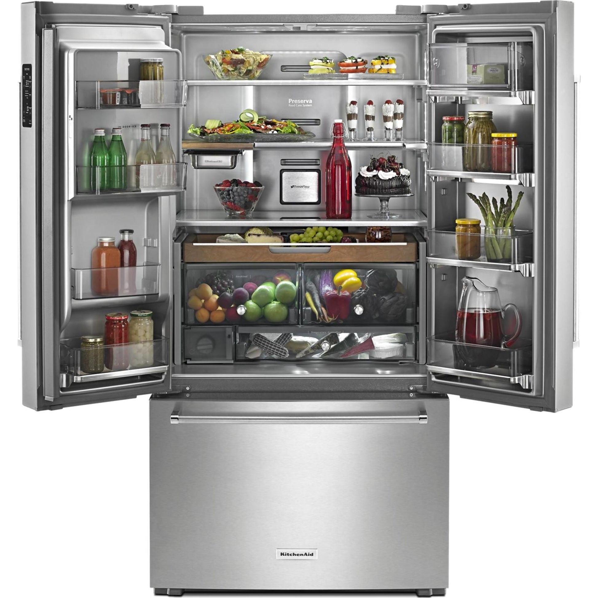 KitchenAid French Door Fridge (KRFC704FPS) - Stainless Steel