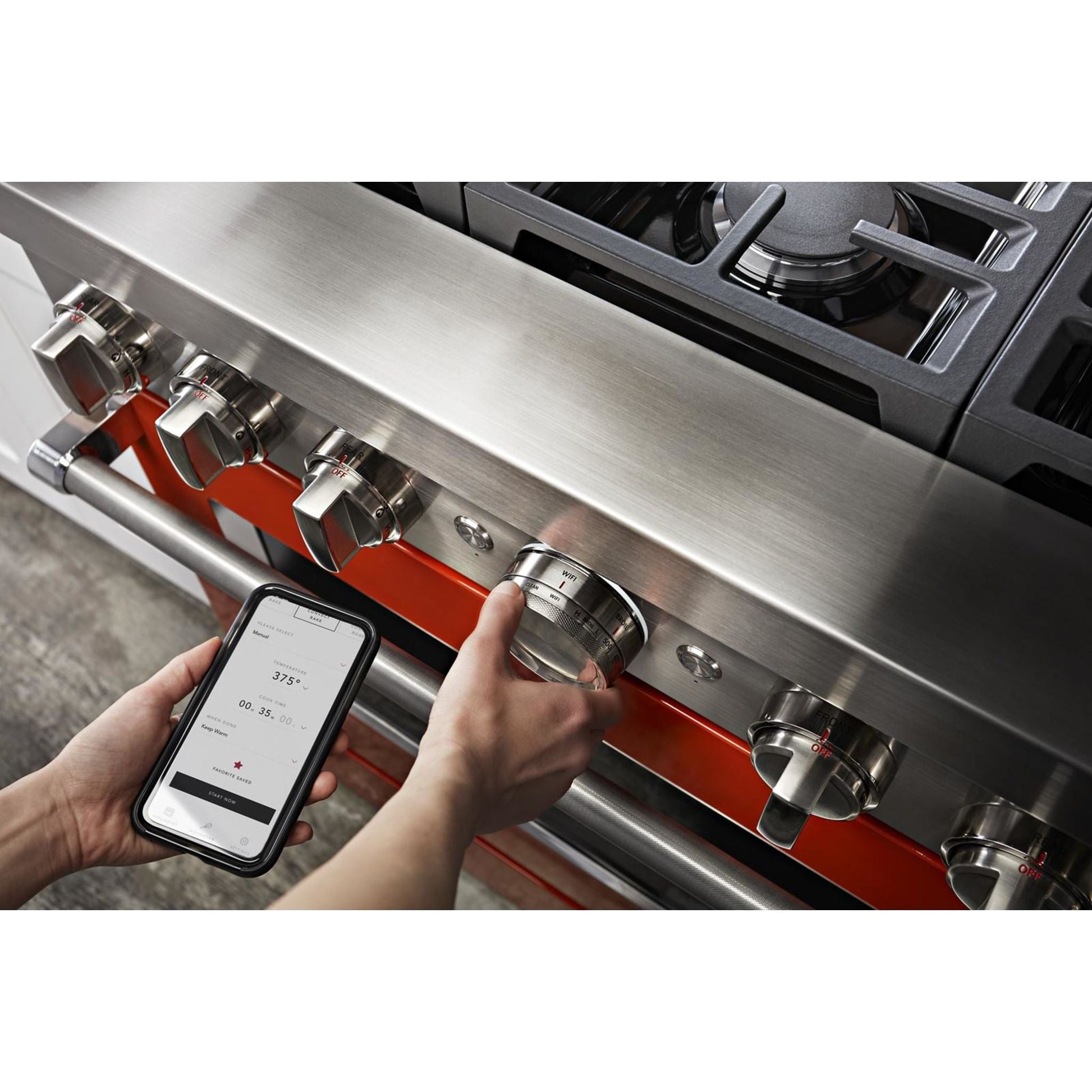 KitchenAid Gas Range (KFGC506JSC) - Scorched Orange