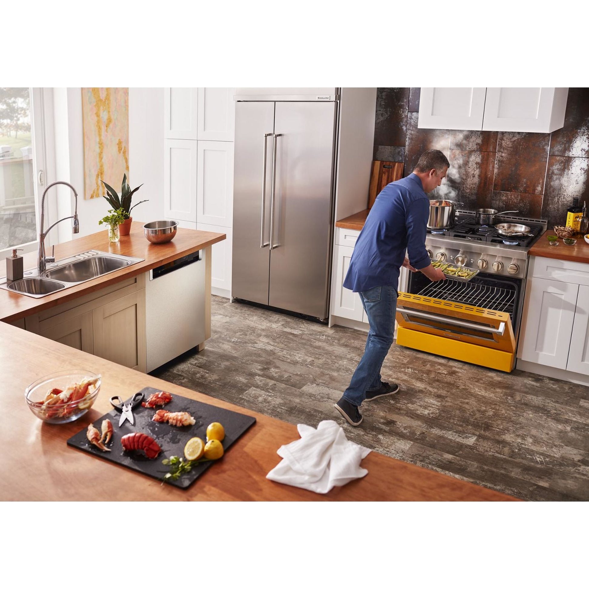 KitchenAid Gas Range (KFGC506JYP) - Yellow Pepper