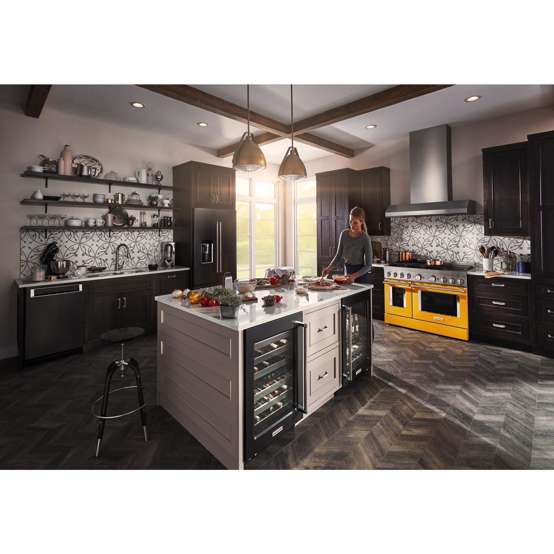 KitchenAid French Door Fridge (KRFC704FBS) - Black Stainless
