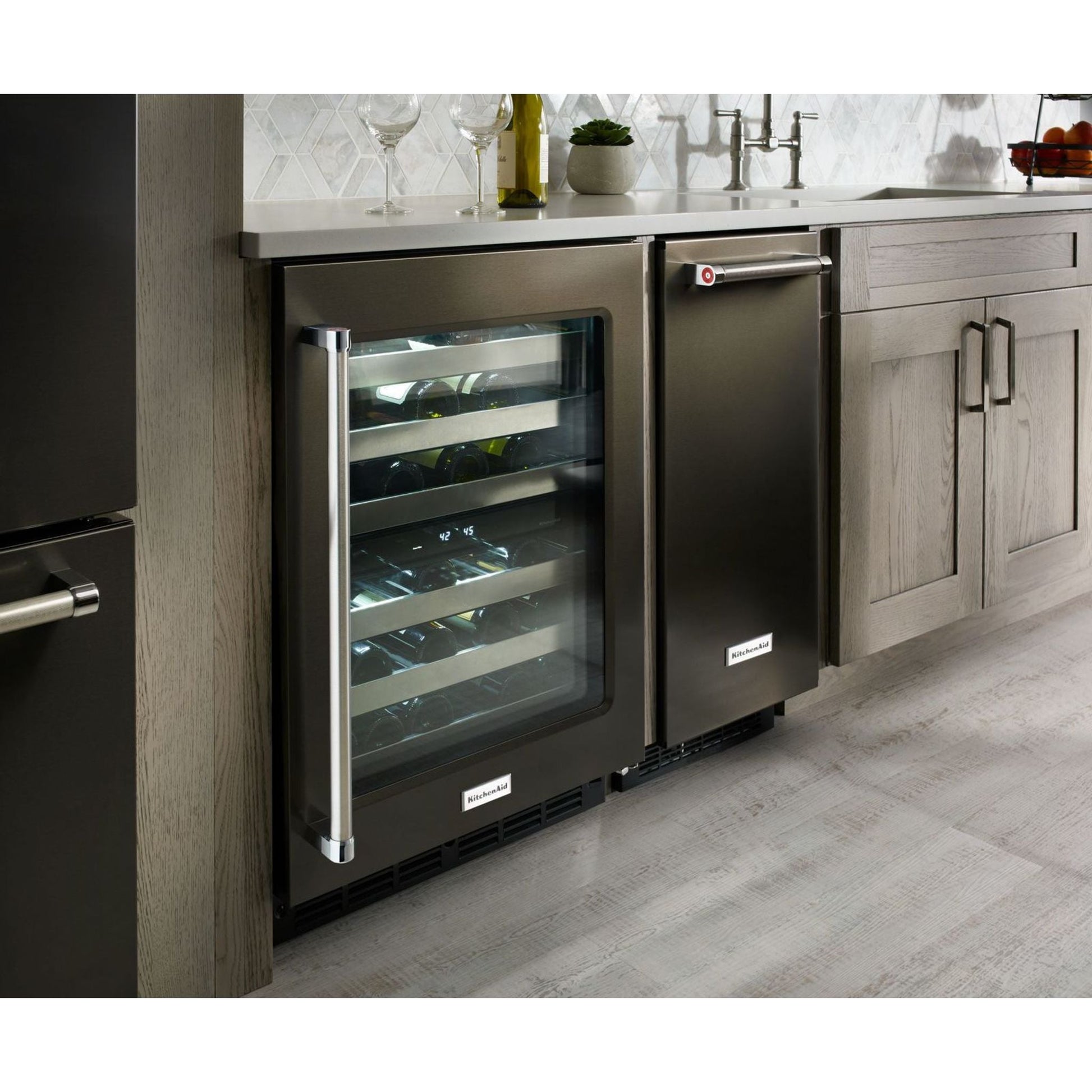KitchenAid French Door Fridge (KRFC704FBS) - Black Stainless