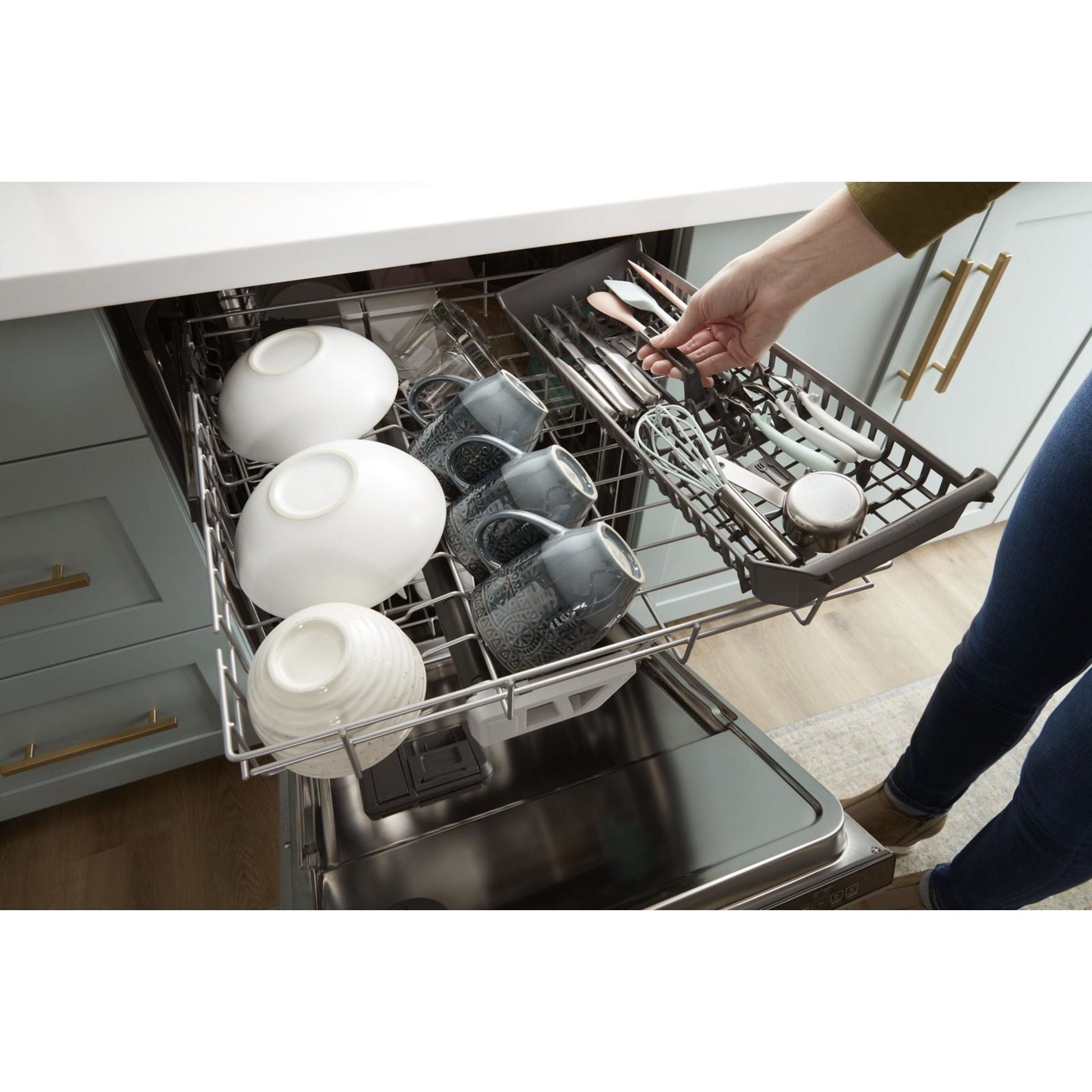 Whirlpool Dishwasher (WDT970SAKV) - BLACK STAINLESS