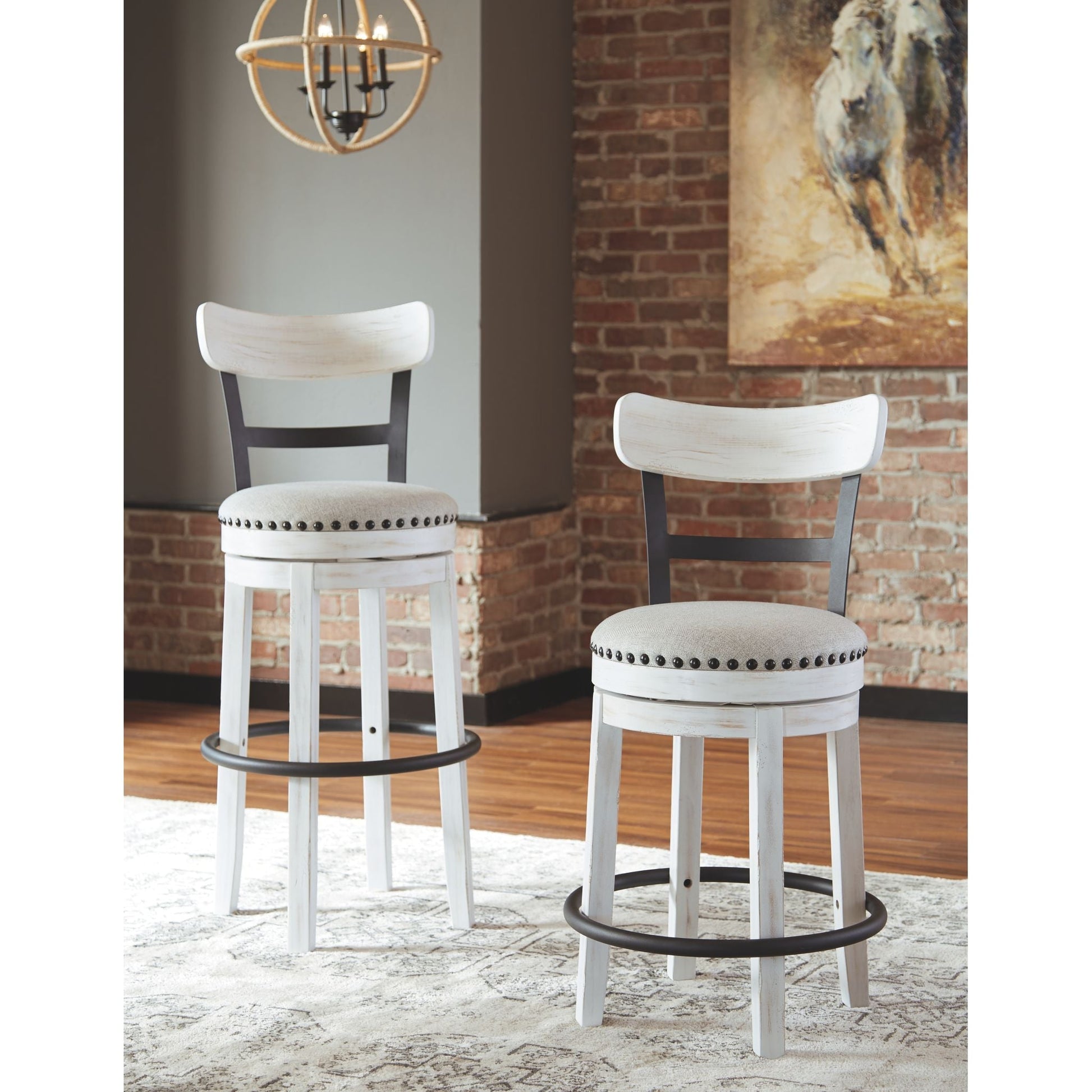 Valebeck Bar Stool - White - (D546-524)