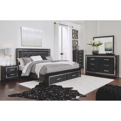 Kaydell 3 Piece King Bed - Black