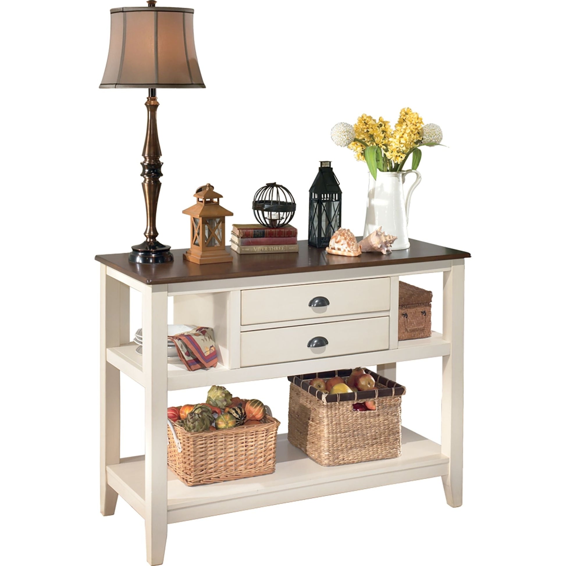 Whitesburg 8 Piece Casual Dining - Brown/Cottage White - (PKG002056)