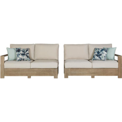 Outdoor Silo Point RAF and LAF Loveseat Brown
