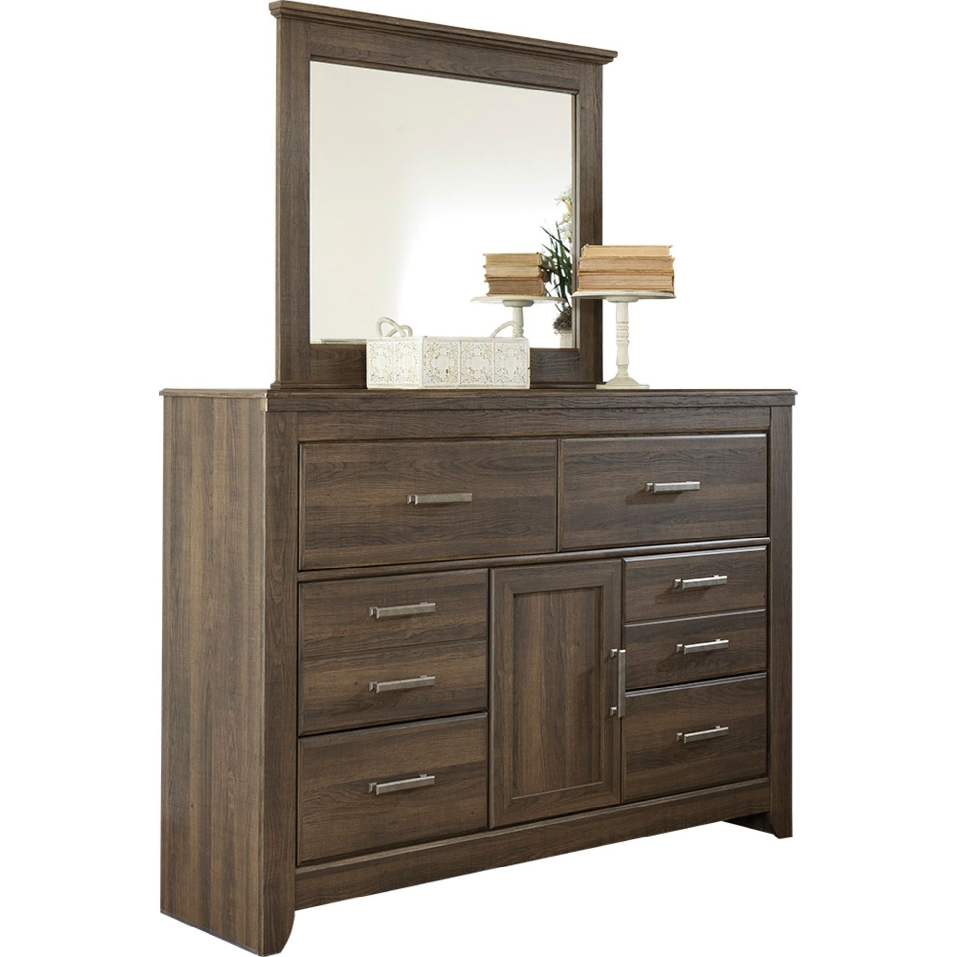 Juararo 6 Piece Queen Poster Bedroom - Dark Brown