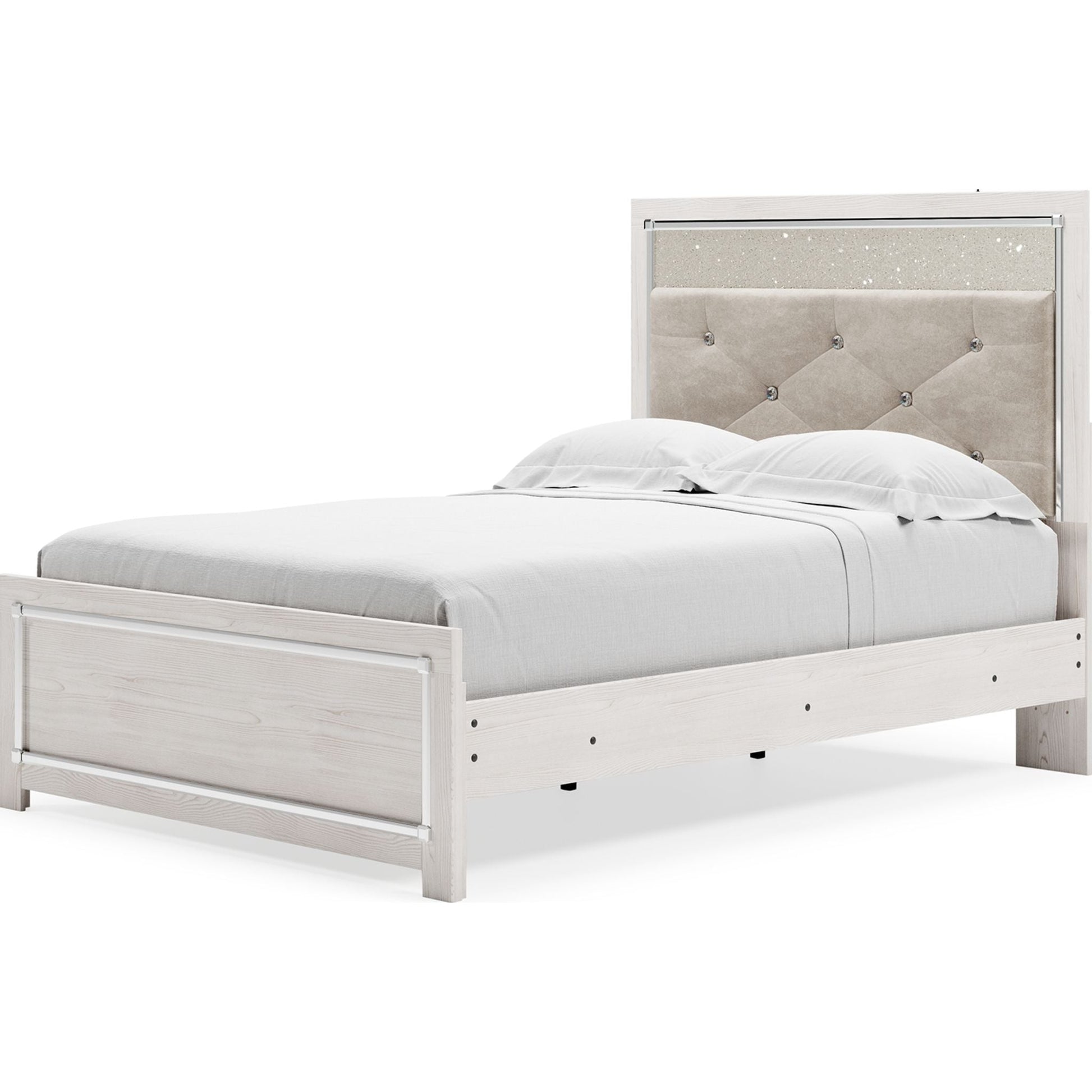 Altyra 3 Piece Panel Bed - White