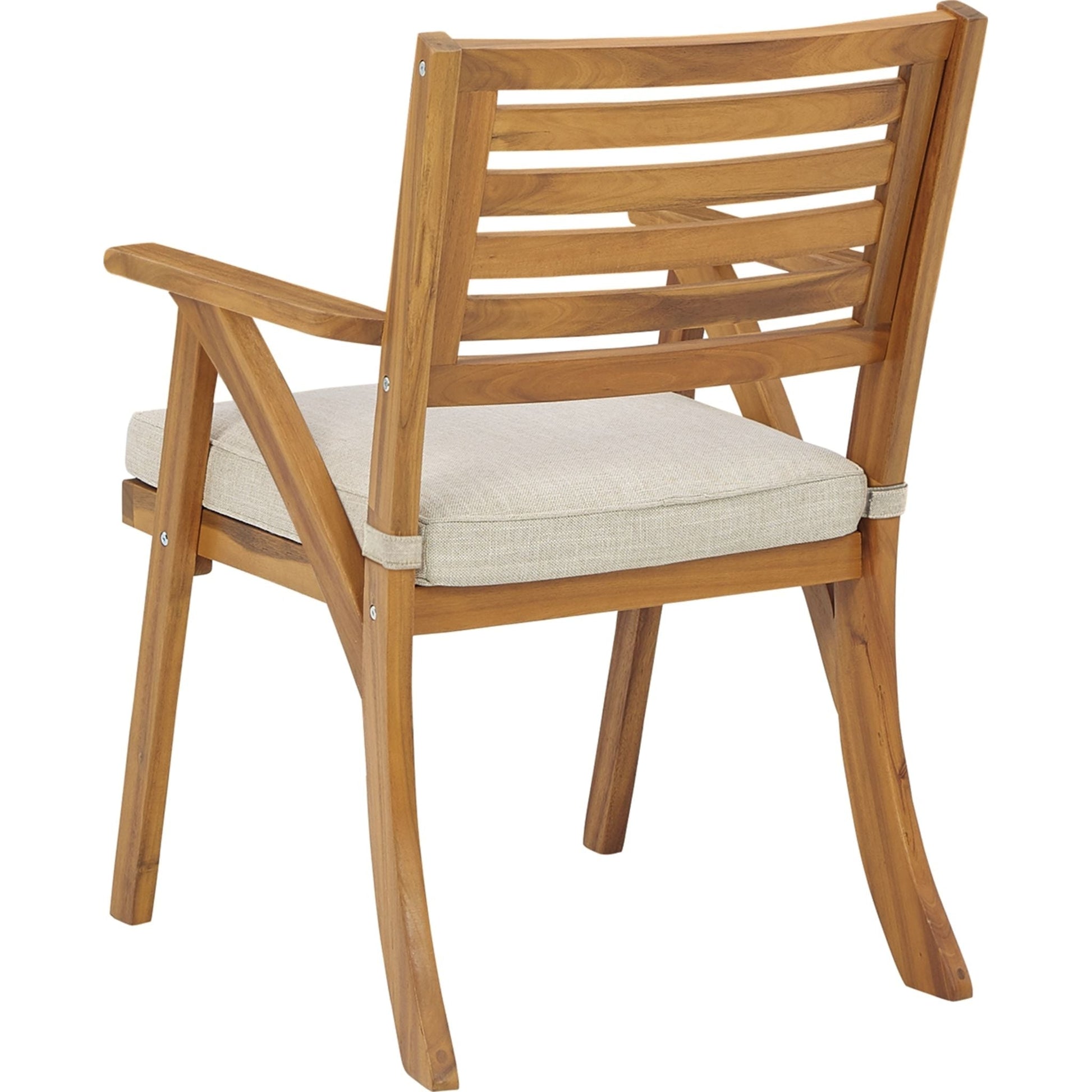Outdoor Vallerie Table and Pair of Chairs Brown