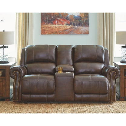 Buncrana Power Reclining Loveseat - Chocolate