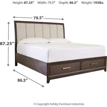 Barrington Heights 3 Piece King Storage Bed - Gray