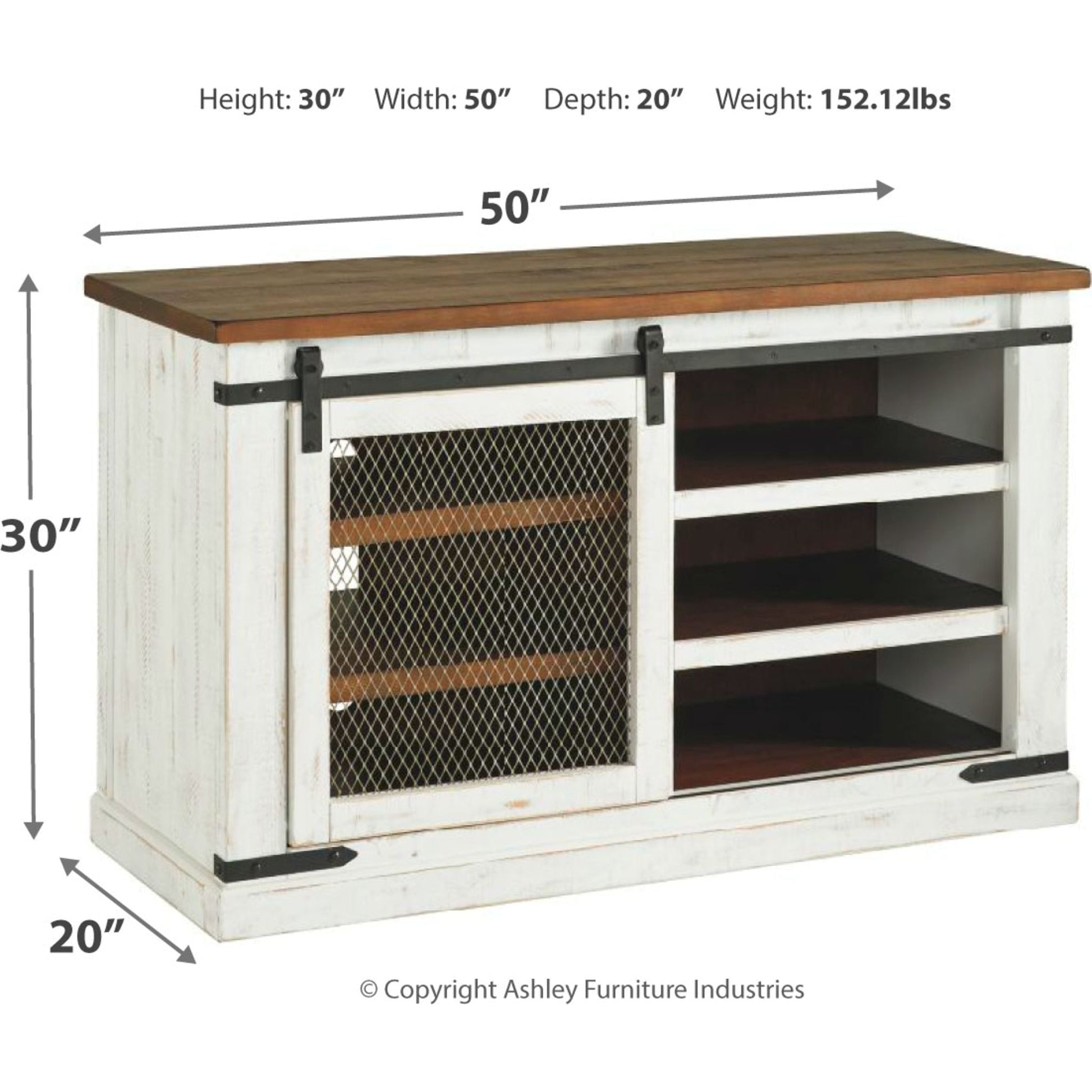 Wystfield TV Stand - White/Brown
