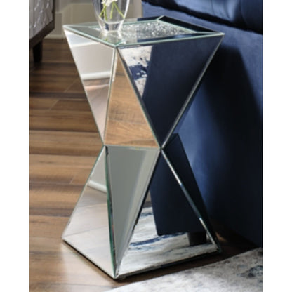 Gillrock Accent Table - Mirror/Silver Finish