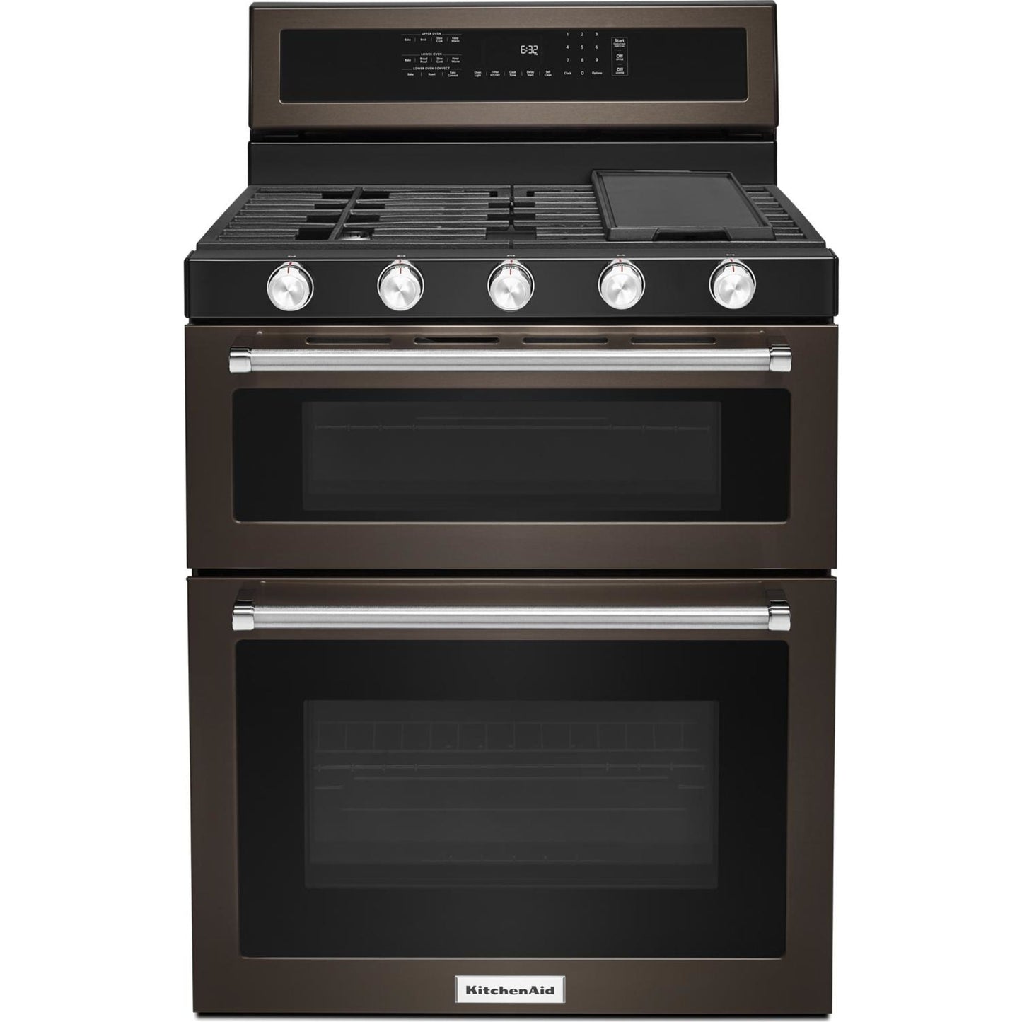 KitchenAid Double Oven Range (KFGD500EBS) - Black Stainless Steel