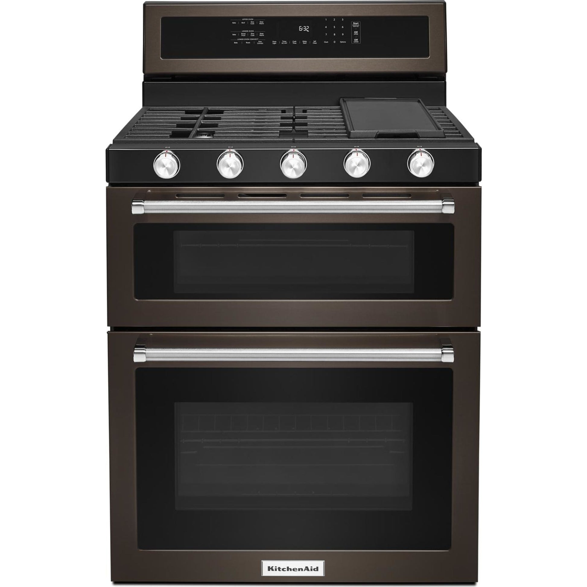 KitchenAid Double Oven Range (KFGD500EBS) - Black Stainless Steel