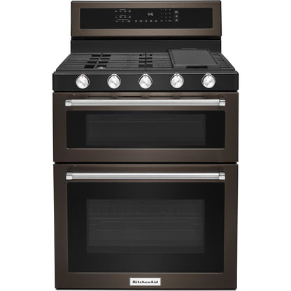 KitchenAid Double Oven Range (KFGD500EBS) - Black Stainless Steel