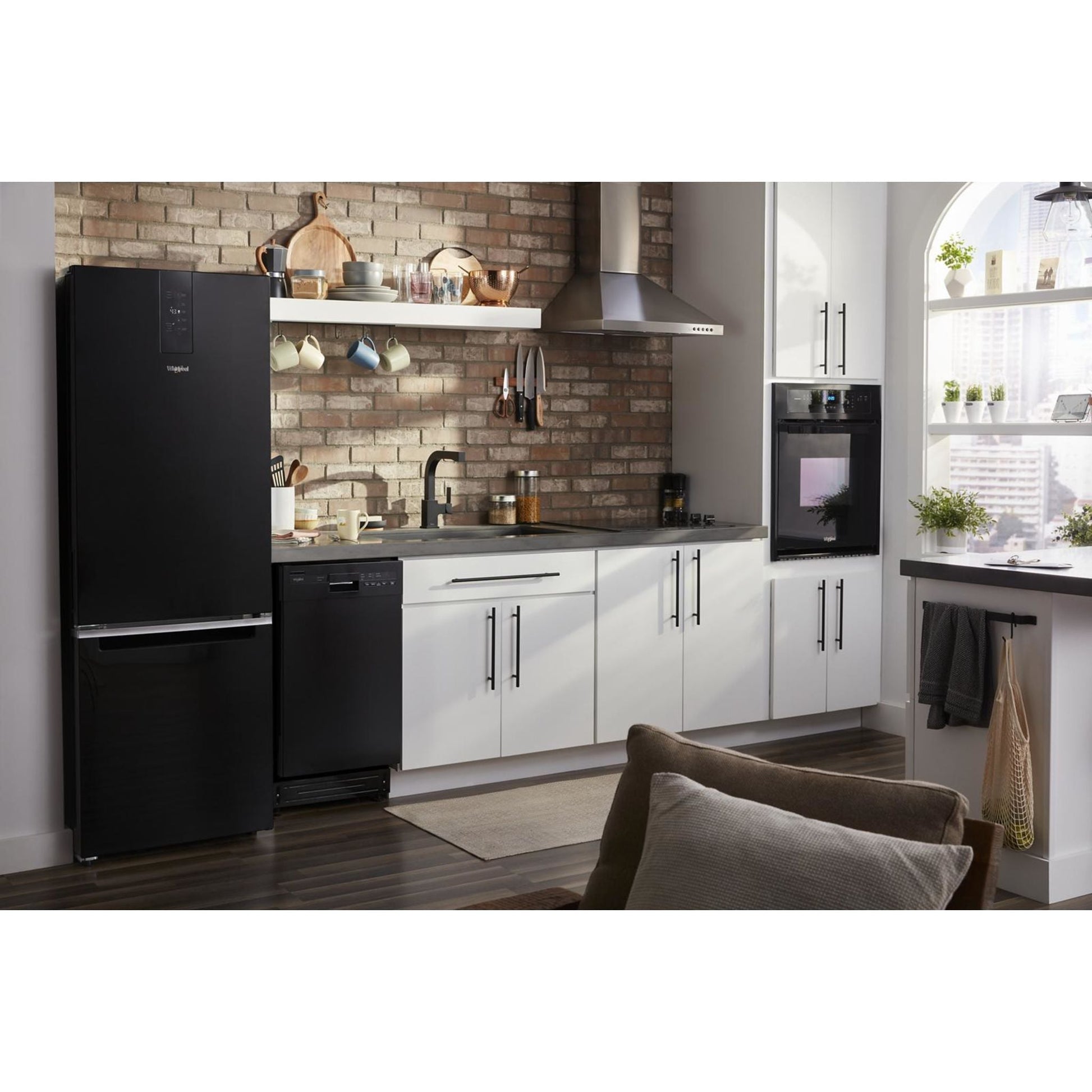 Whirlpool Bottom Mount Fridge (WRB533CZJB) - Black
