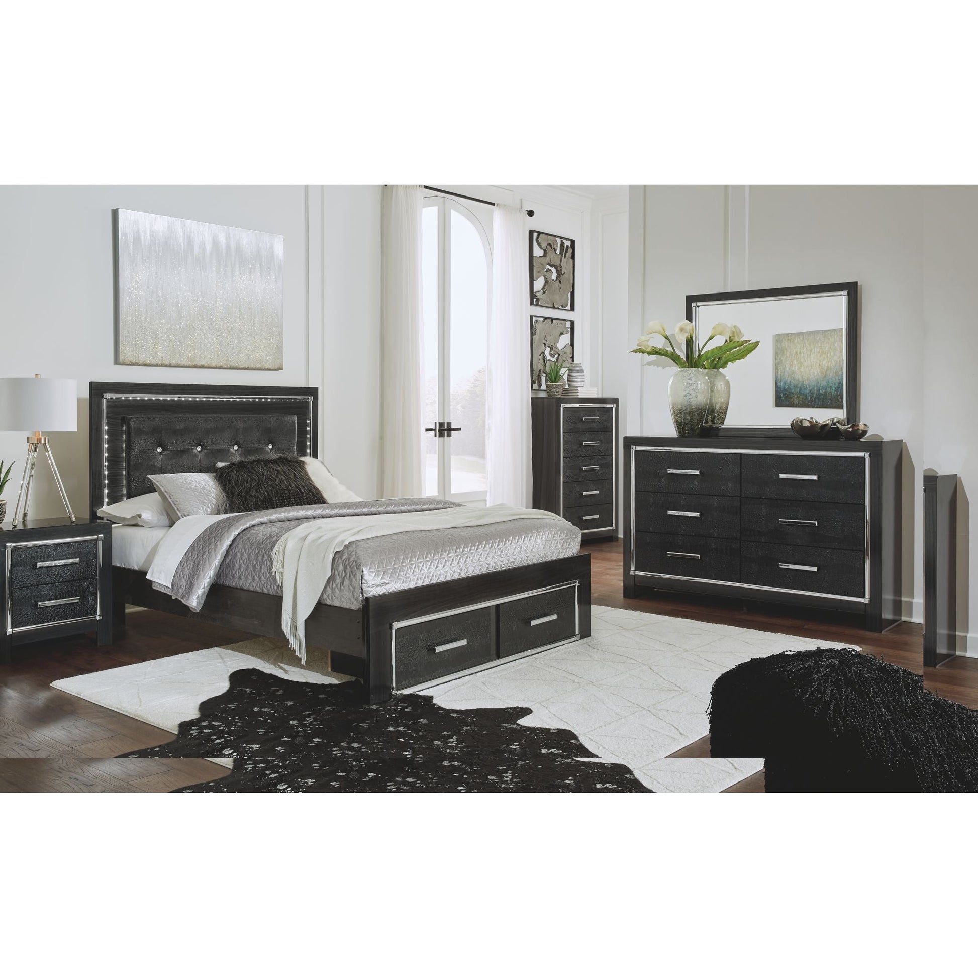 Kaydell 3 Piece Queen Bed - Black