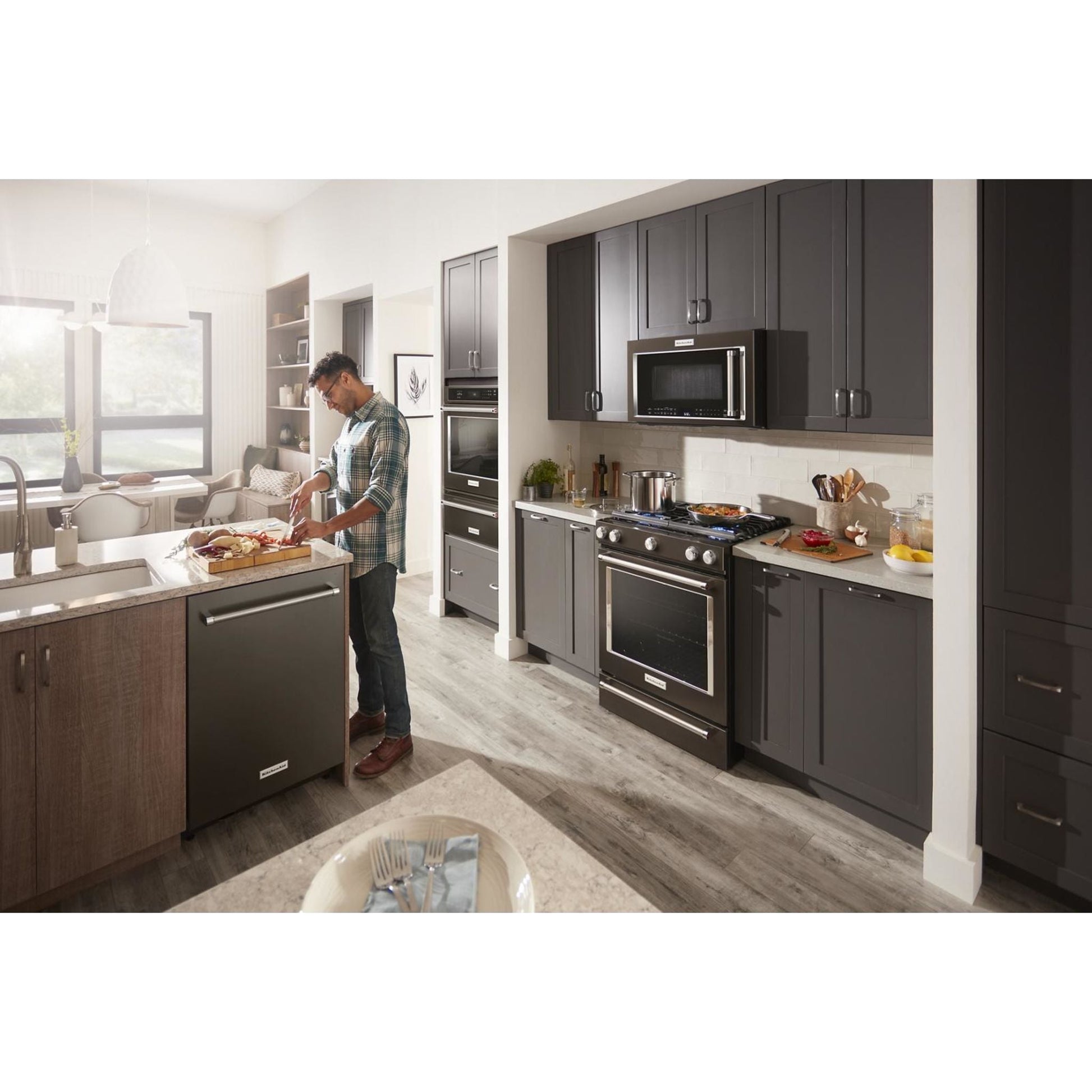 KitchenAid Gas Range (KSGG700EBS) - Black Stainless Steel