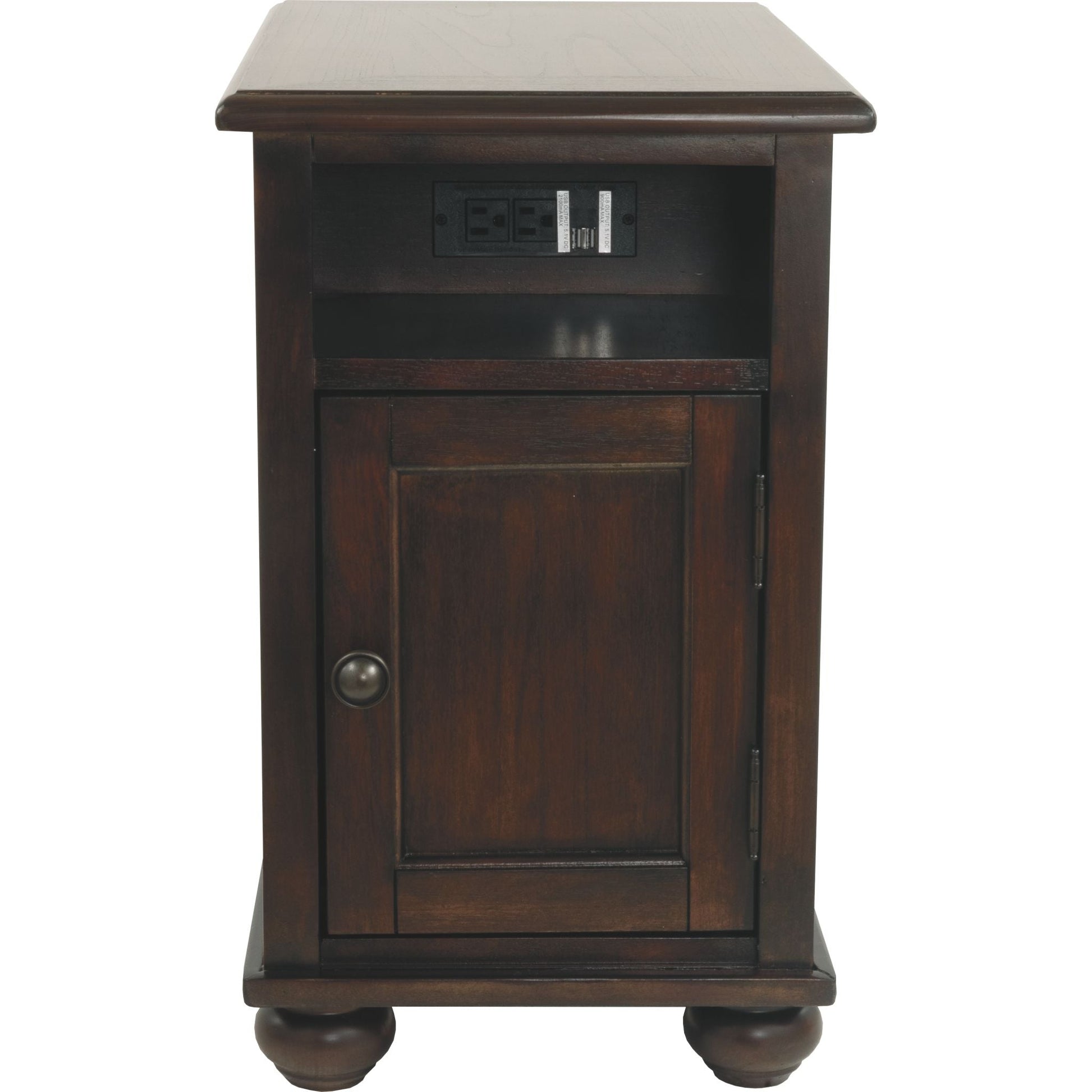 Rowley Creek Chair Side End Table - Dark Brown