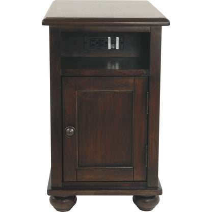Rowley Creek Chair Side End Table - Dark Brown