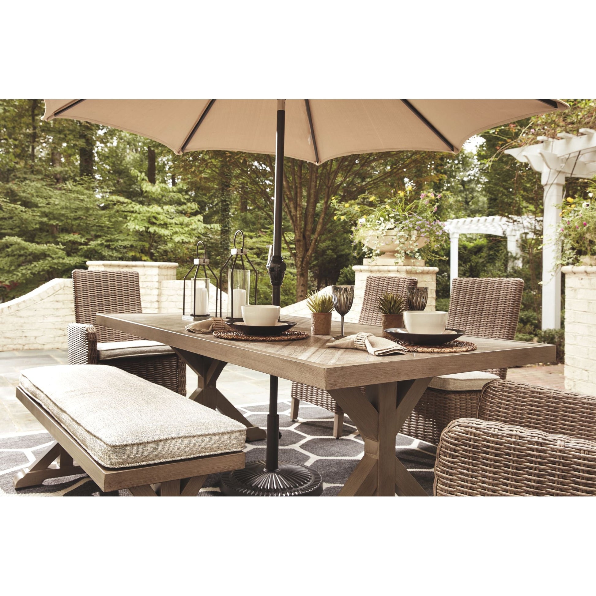 Outdoor Beachcroft Collection 5 Piece Package Beige