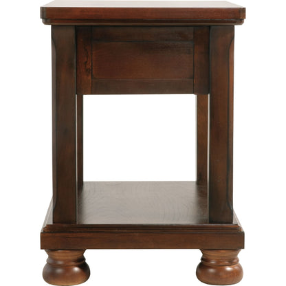 Porter End Table - Rustic Brown