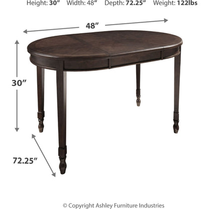 Hilmoore Table - Reddish Brown - (D677-35)