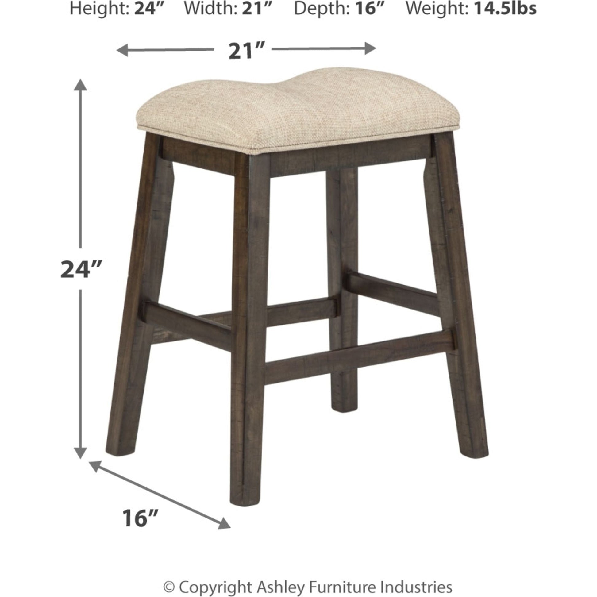 Rokane Bar Stool - Light Brown - (D397-024)