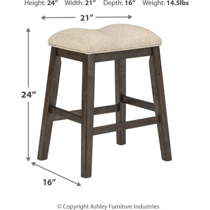 Rokane Bar Stool - Light Brown - (D397-024)