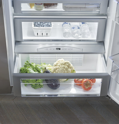 Monogram 42" Built In Side By Side Stainless Steel Dispenser Refrigerator - ZISS420DNSS