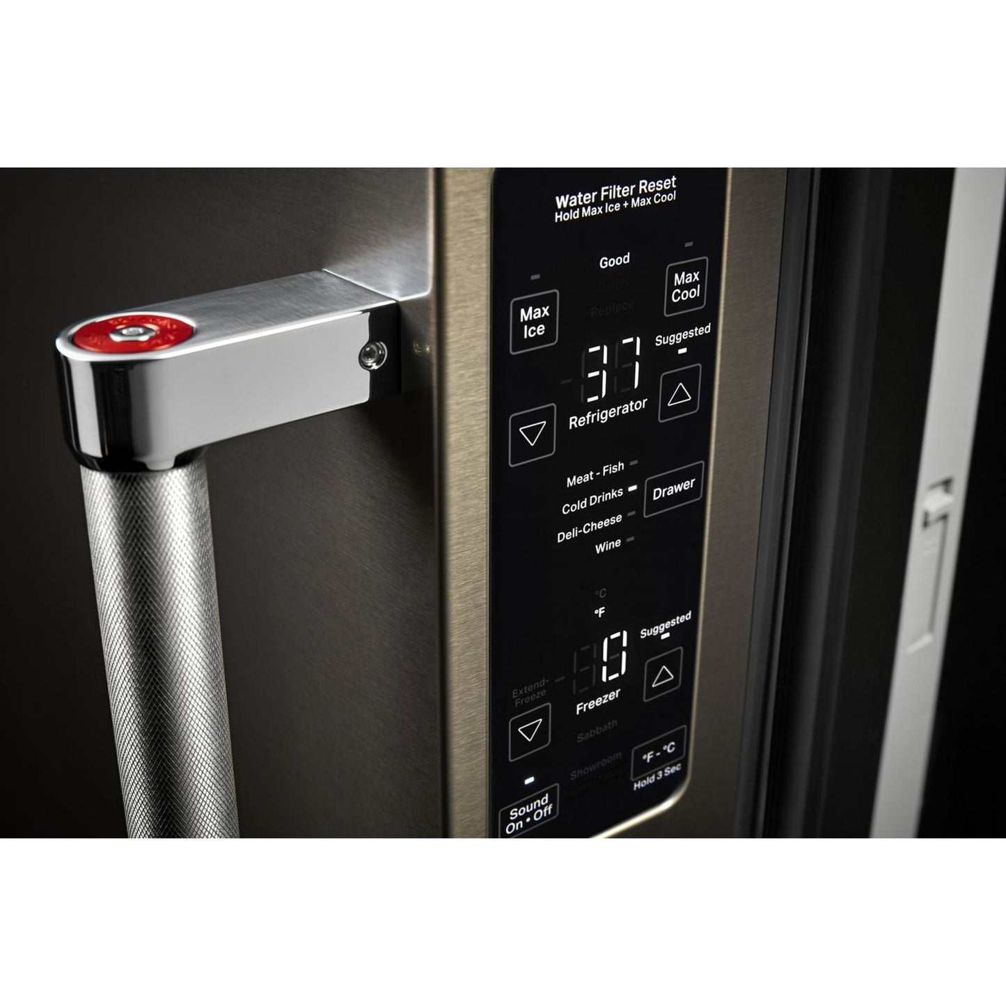 KitchenAid French Door Fridge (KRFC704FBS) - Black Stainless