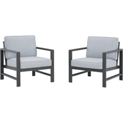 Outdoor Fynnegan Lounge Chair-Set of 2 Gray