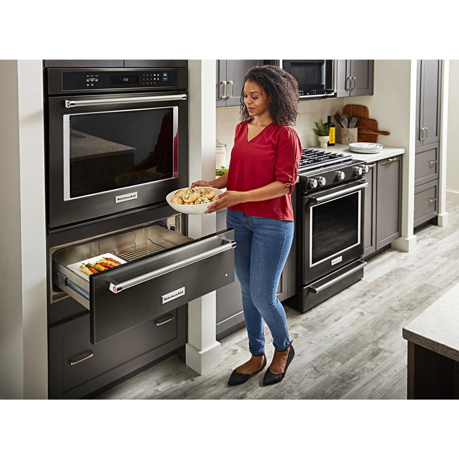 KitchenAid Gas Range (KSGG700EBS) - Black Stainless Steel