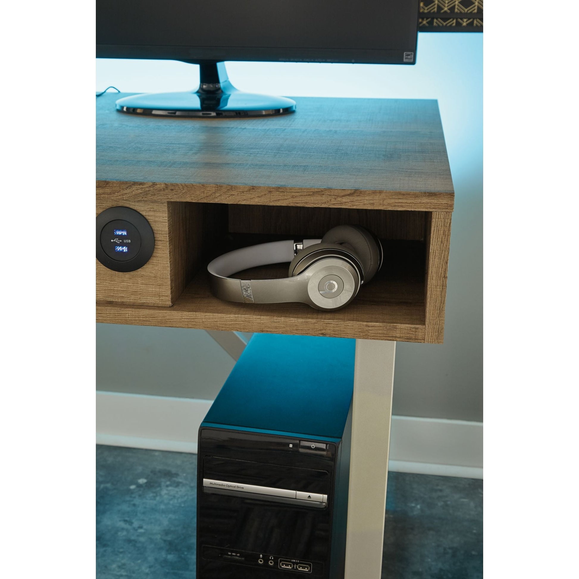 Barolli Desk - Gunmetal