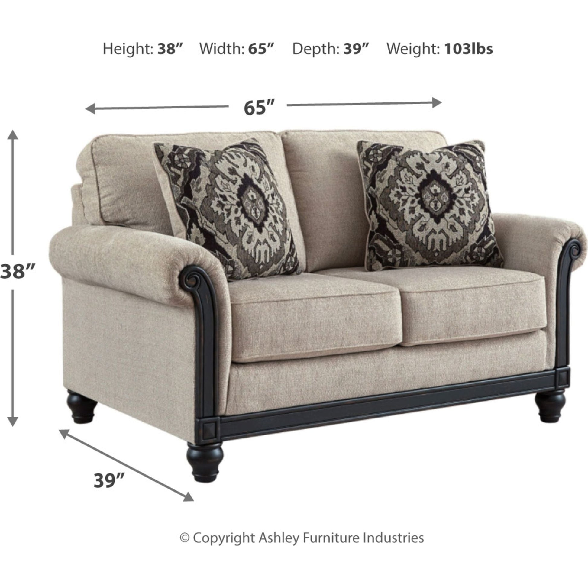 Benbrook Loveseat - Ash