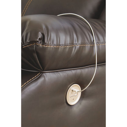 Denoron Power Reclining Sofa - Chocolate