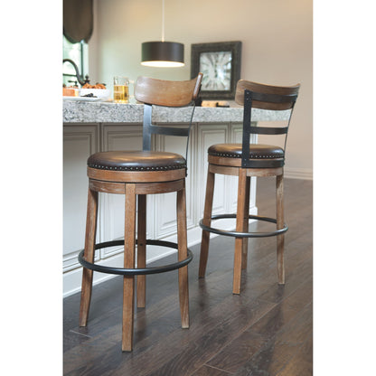 Pinnadel Bar Stool - Dark Brown - (D542-130)