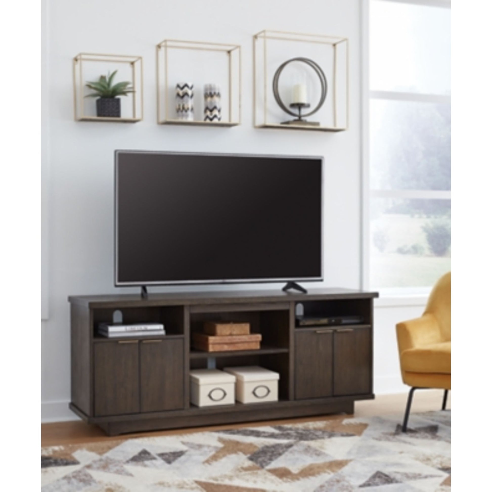 Brazburn Large TV Stand - Dark Brown