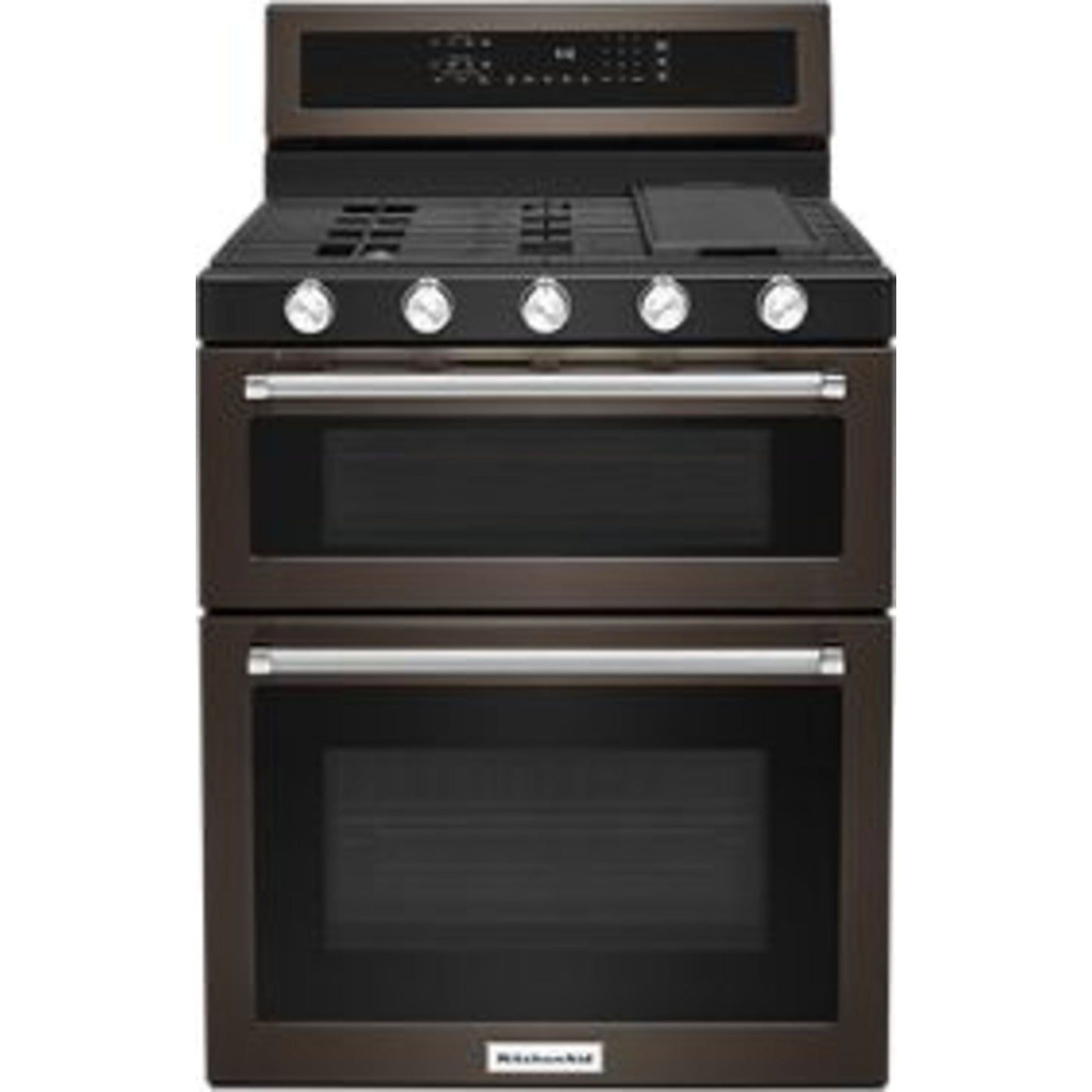KitchenAid Double Oven Range (KFGD500EBS) - Black Stainless Steel