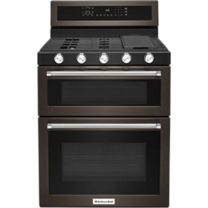 KitchenAid Double Oven Range (KFGD500EBS) - Black Stainless Steel