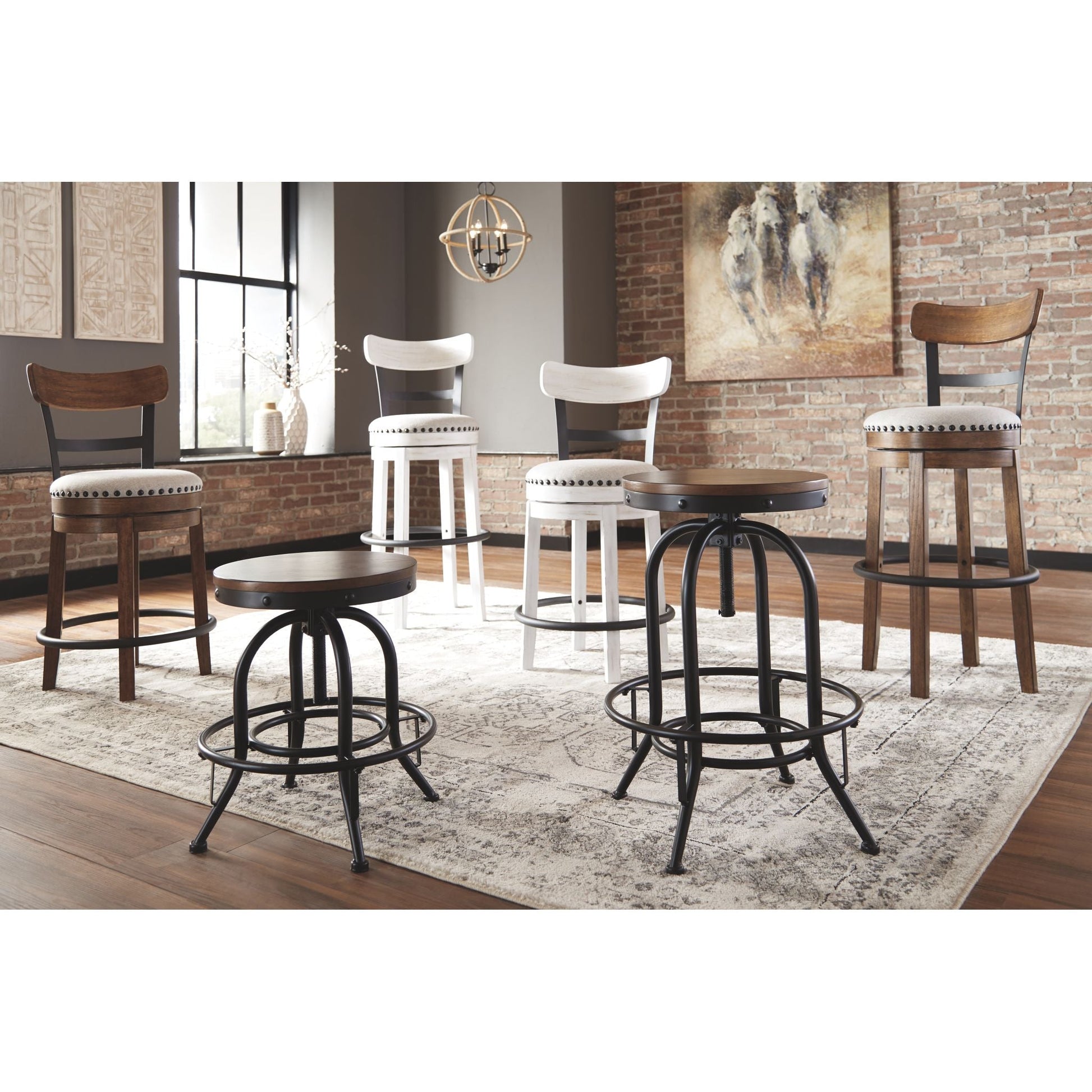 Valebeck Bar Stool - White - (D546-524)