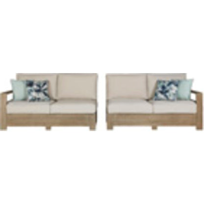 Outdoor Silo Point RAF and LAF Loveseat Brown