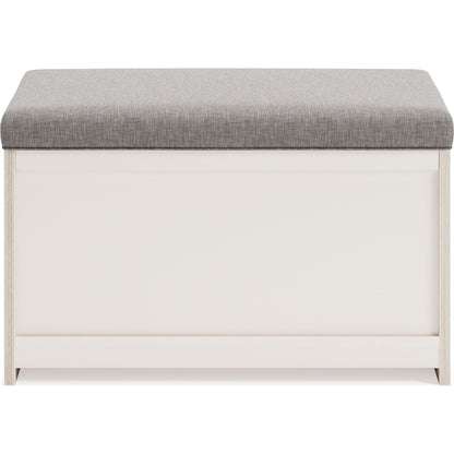 Blariden Storage Bench - Gray/Natural
