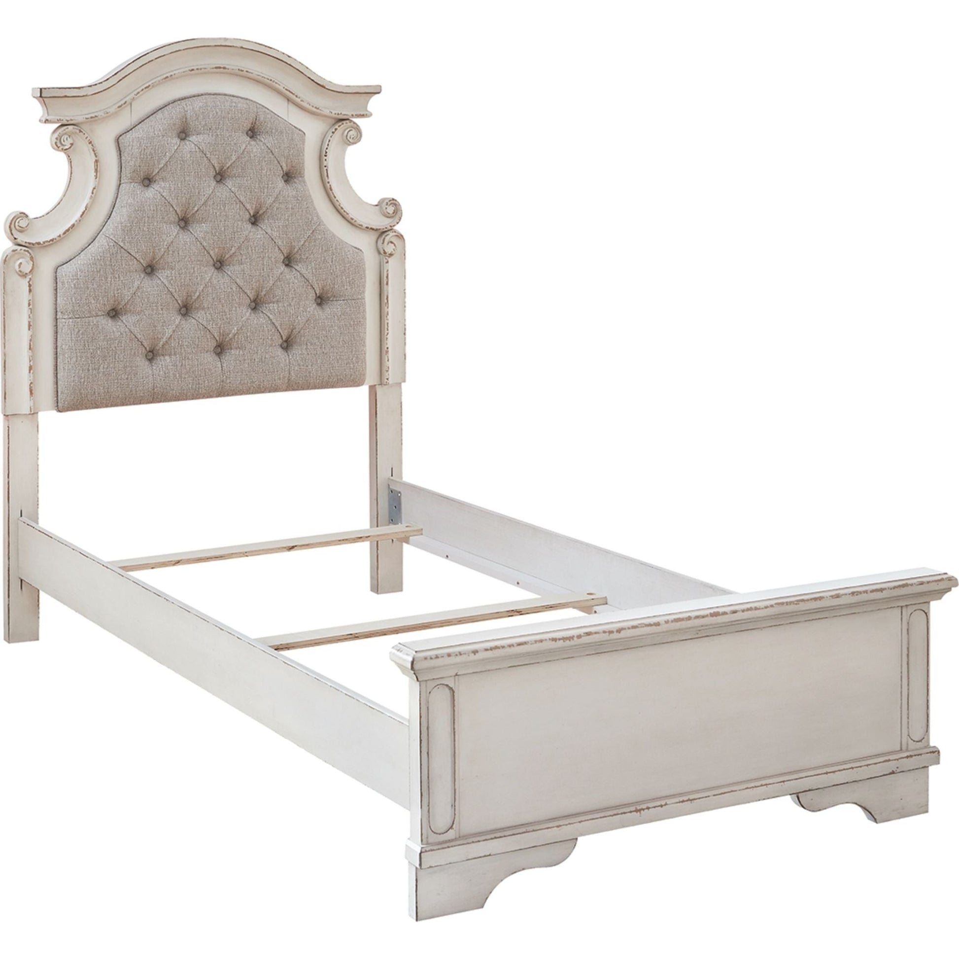 Realyn Twin Bed - Chipped White