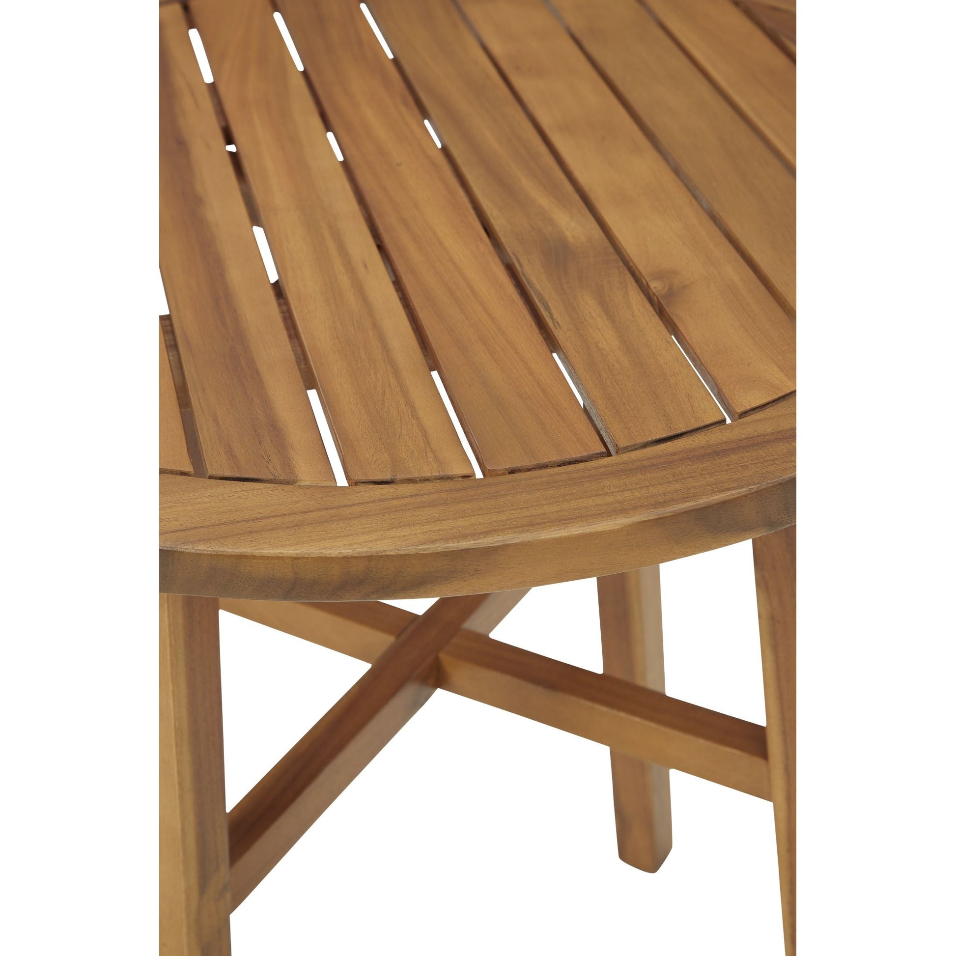 Outdoor Vallerie Table and Pair of Chairs Brown